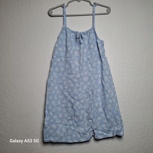 Art Class Light Blue and White Fabric